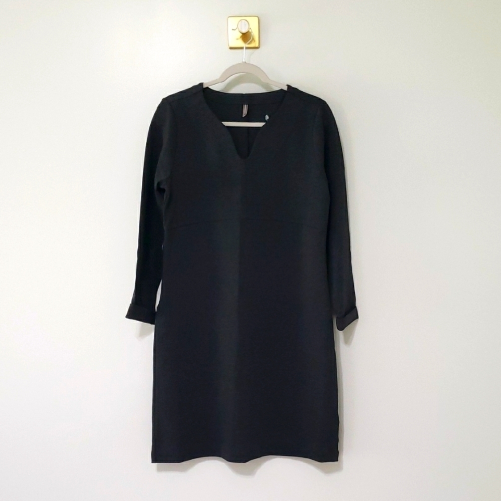 Royal Robbins Geneva Ponte Dress Medium Gray Pocket Active Outdoor Travel Comfy